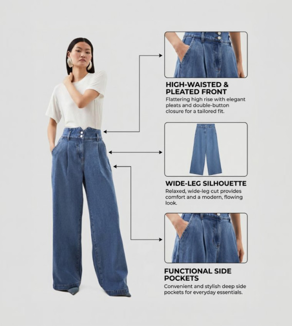 كارن ميلين كارن ميلين - أزرق Wide Leg Jeans