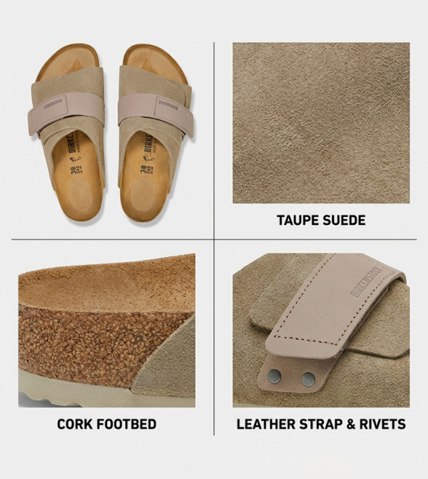 بيركنستوك  suede-edit - بني  Flat Sandals