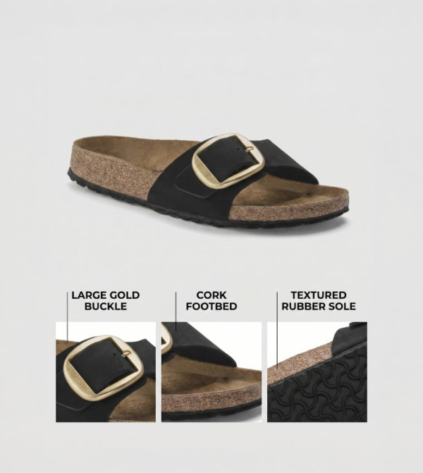 Birkenstock - Black Flat Sandals