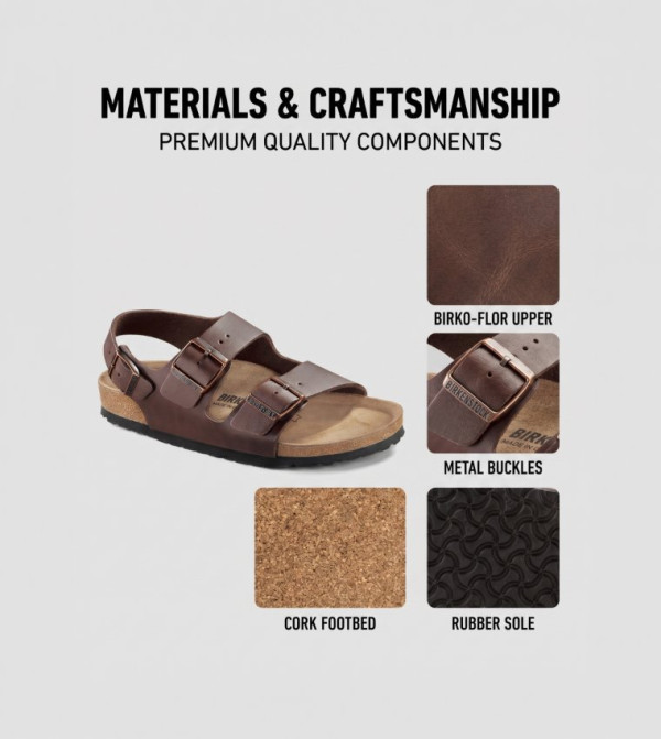 بيركنستوك  أحذية فلات - بني  Flat Sandals