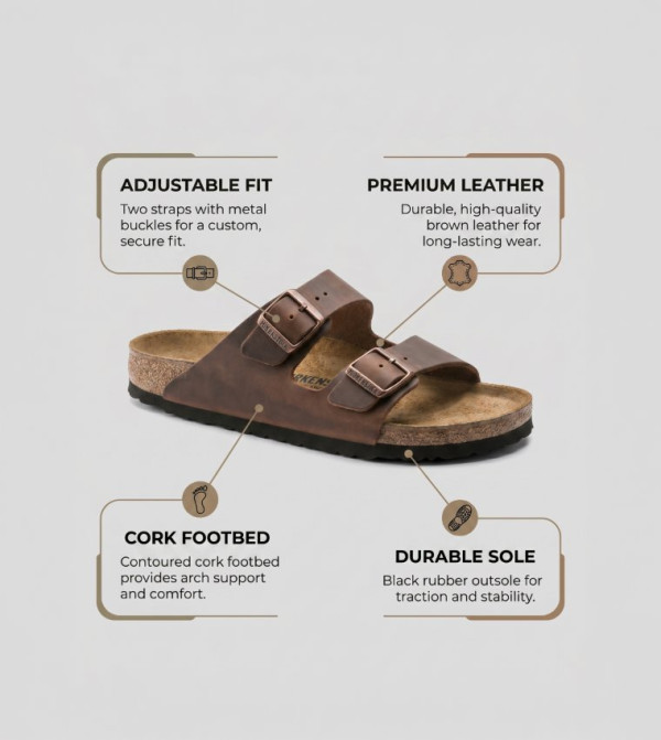 بيركنستوك  أحذية فلات - بني  Flat Sandals