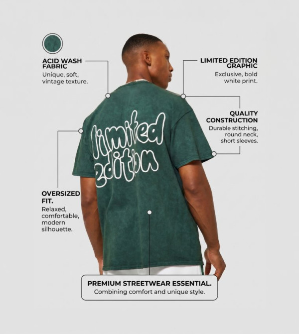 boohooMAN boohooMAN - Green Casual T-Shirts