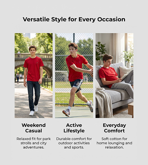 Beverly Hills Polo Club Back to School - Red T-Shirts