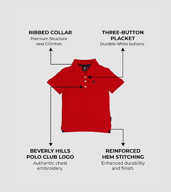 Beverly Hills Polo Club  heatwave-ready-k - Red T-shirts