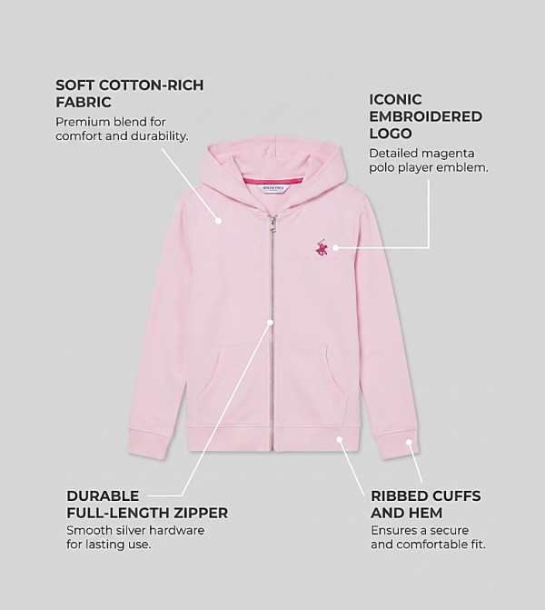 Beverly Hills Polo Club Winterwear & Outerwear - Pink Hoodies