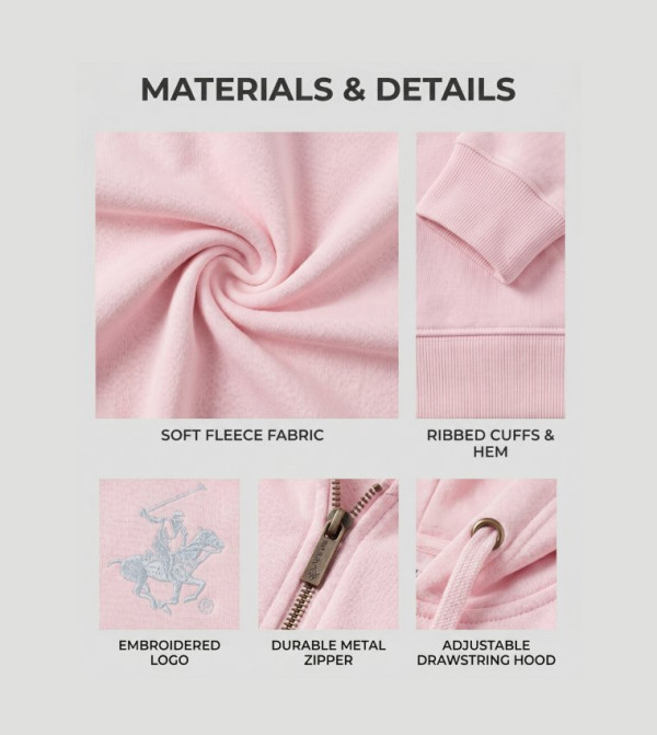 Beverly Hills Polo Club Clothing - Pink Fashion Hoodie
