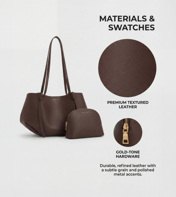 تشارلز آند كيث تشارلز آند كيث - بني حقائب يد كبيرة