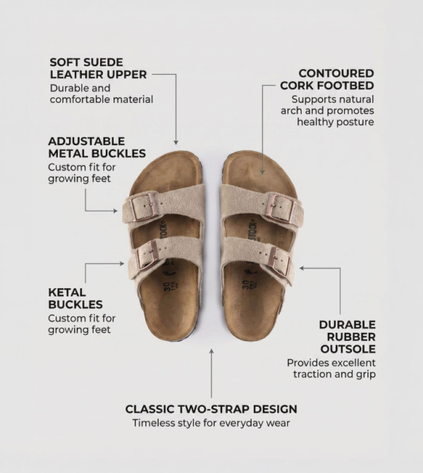 بيركنستوك  textured-neutral-linen - حنطي صنادل كاجوال