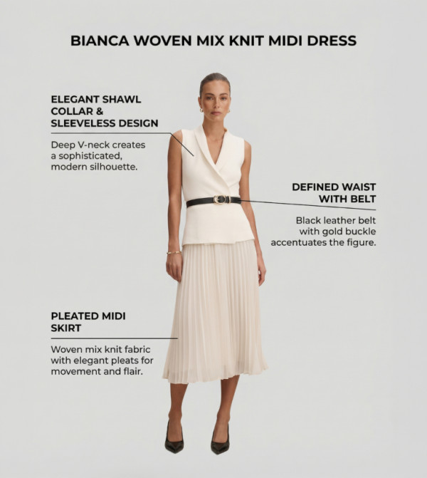 Forever New Forever New - Cream Midi Dresses