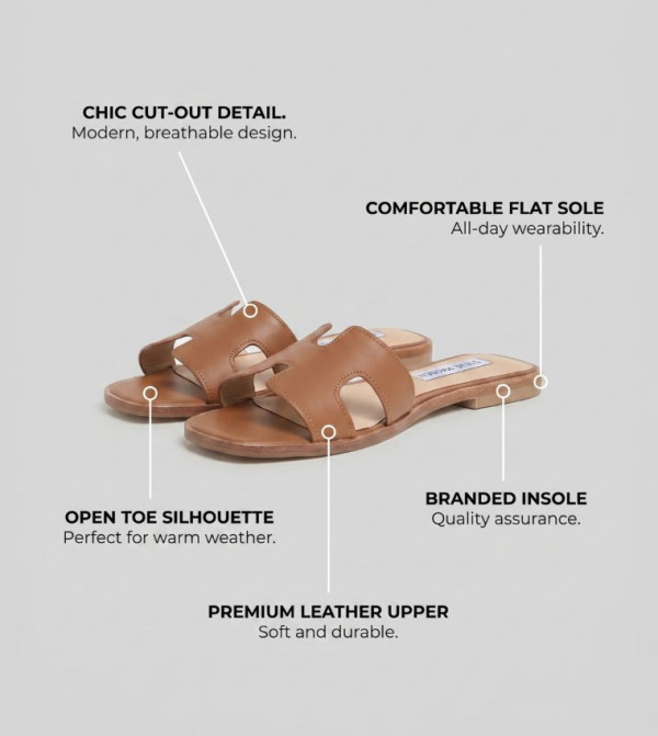 Steve Madden  - Brown Flat Sandals
