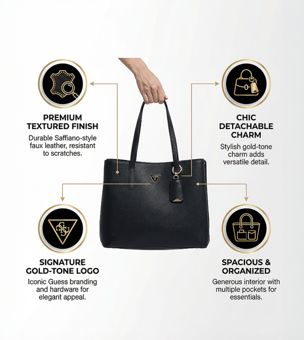 Guess  - Black Tote Bags