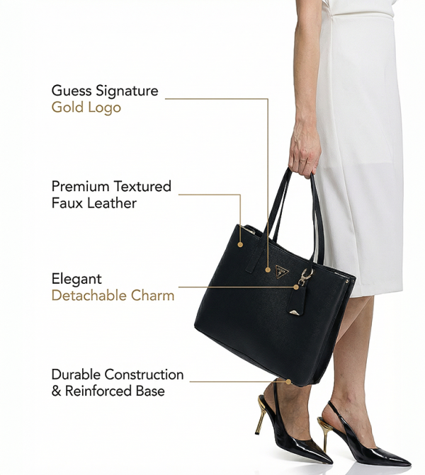 Guess  - Black Tote Bags