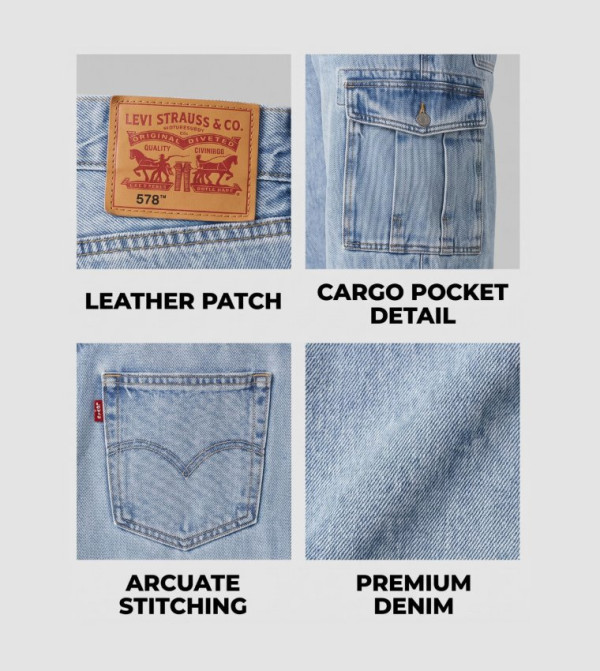 ليفايز  relaxed-denim-cargo - أزرق فاتح Relaxed Jeans