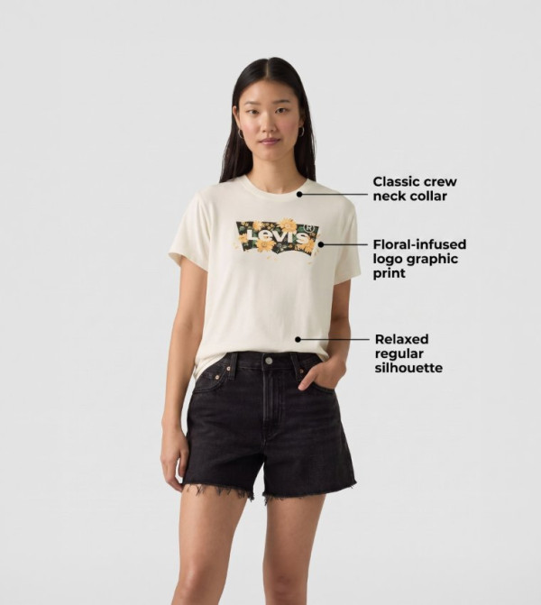 Levi's  Clothing - White Short Sleeve T-Shirts