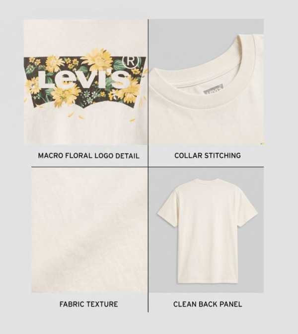 Levi's  Clothing - White Short Sleeve T-Shirts
