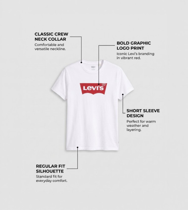 ليفايز  تيشيرتات كاجوال - أبيض  Short Sleeve T-Shirts