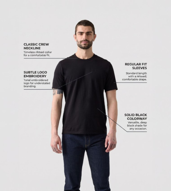 ليفايز ليفايز - أسود Round Neck T-Shirts