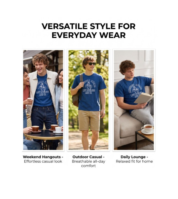 Levi's  Casual T-Shirts - Blue Round Neck T-Shirts