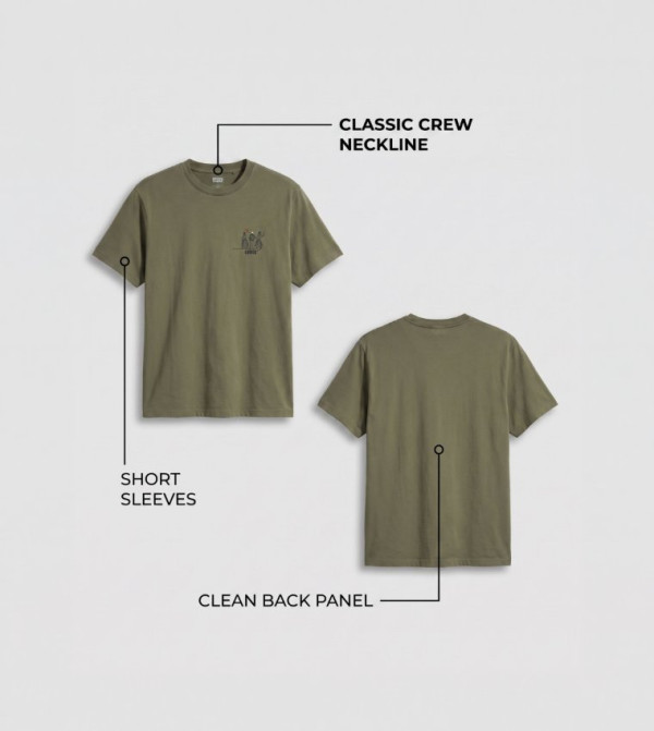 ليفايز  تيشيرتات كاجوال - أخضر Round Neck T-Shirts