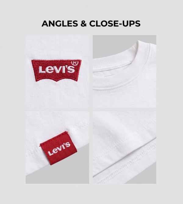ليفايز  تيشيرتات كاجوال - أبيض  Round Neck T-Shirts