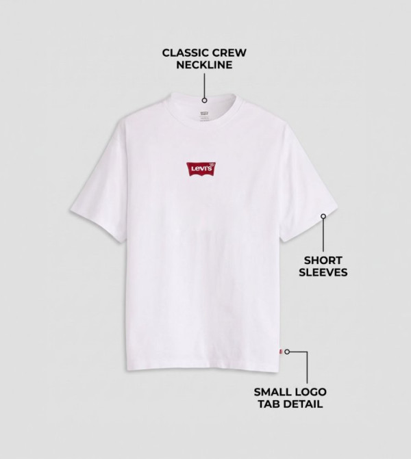 ليفايز  تيشيرتات كاجوال - أبيض  Round Neck T-Shirts