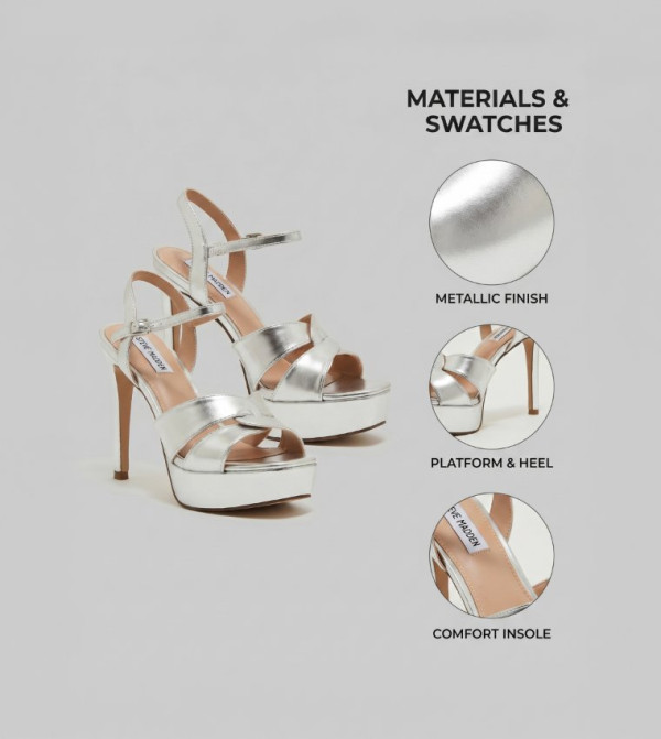 Steve Madden Heels - Silver Heeled Sandals