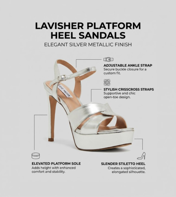 Steve Madden Heels - Silver Heeled Sandals