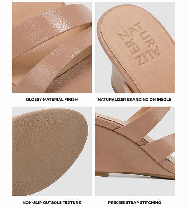 Naturalizer  Wedges - Beige Wedge Sandals