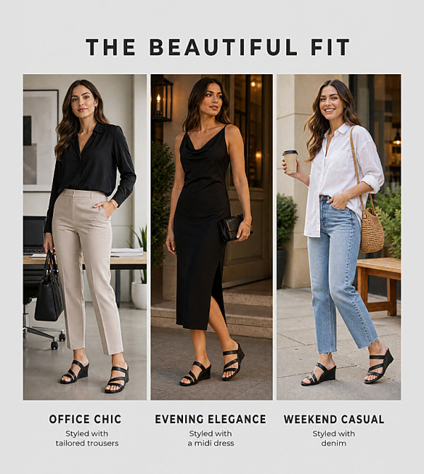 ناتشيراليزر ناتشيراليزر - أسود Wedge Sandals