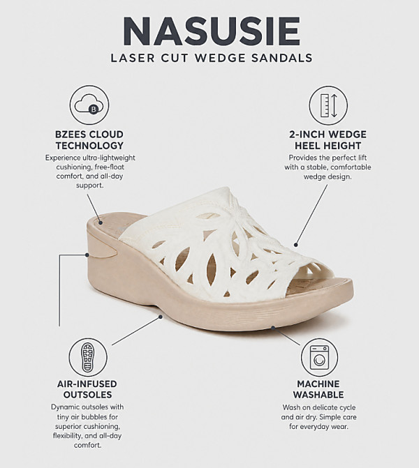 Naturalizer Naturalizer - White Wedge Sandals