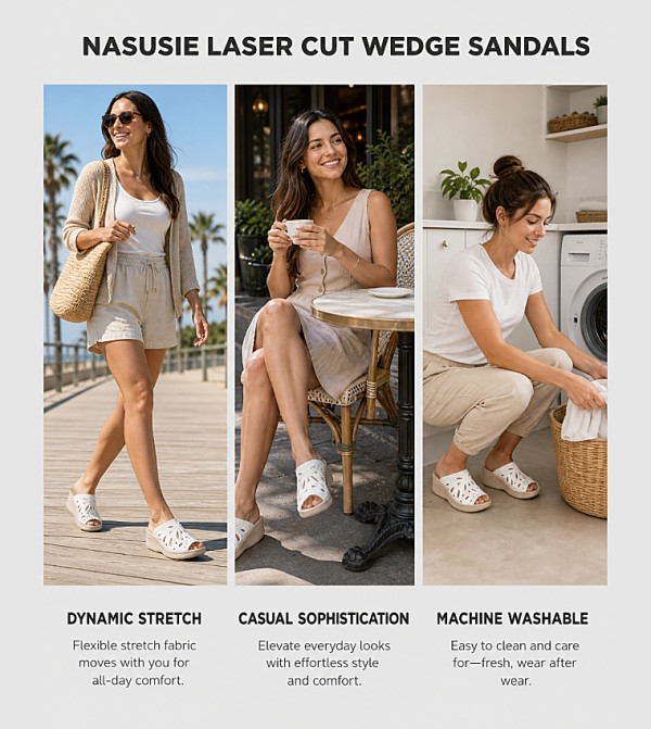Naturalizer Naturalizer - White Wedge Sandals