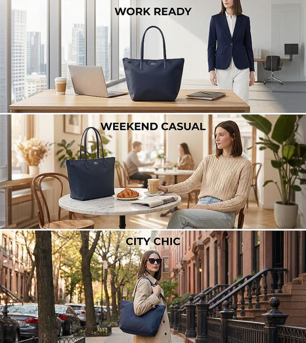 Lacoste Lacoste - Navy Tote Bags