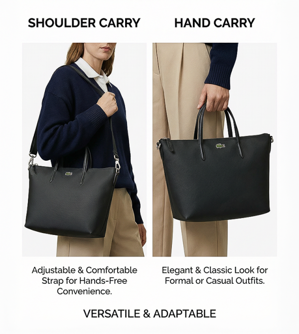 Lacoste Lacoste - BLACK Tote Bags