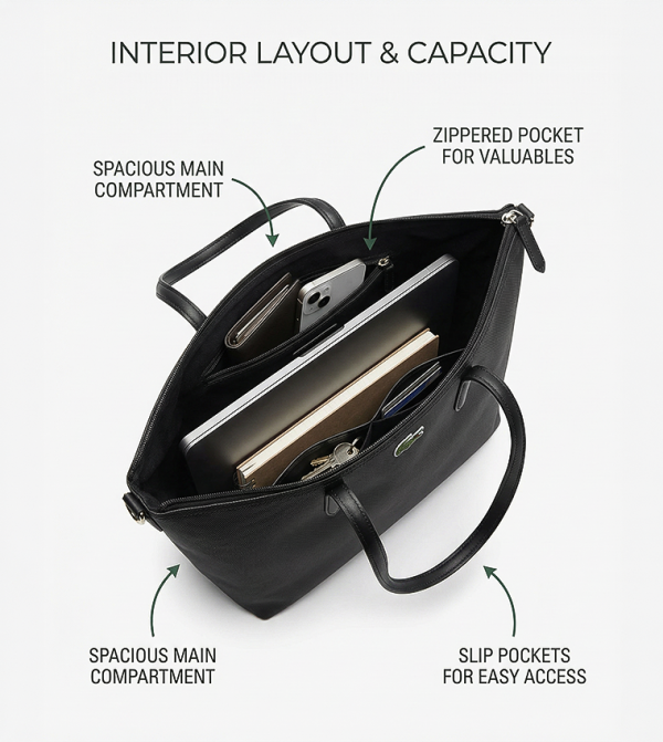 Lacoste Lacoste - BLACK Tote Bags