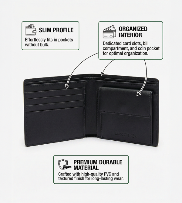 Lacoste Lacoste - Black Wallets