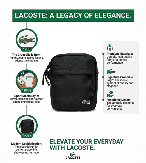 Lacoste Lacoste - Black Cross Body & Sling Bags
