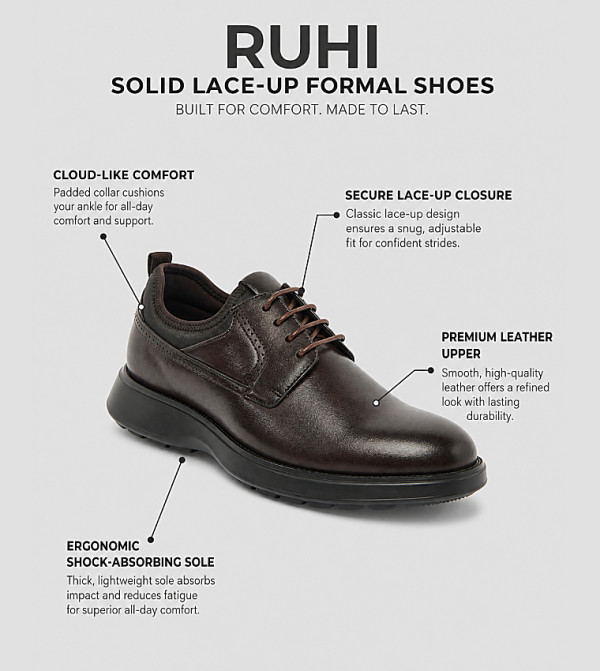 Hush Puppies Formal Lace-Up Shoes - Brown Formal Lace-Up Shoes