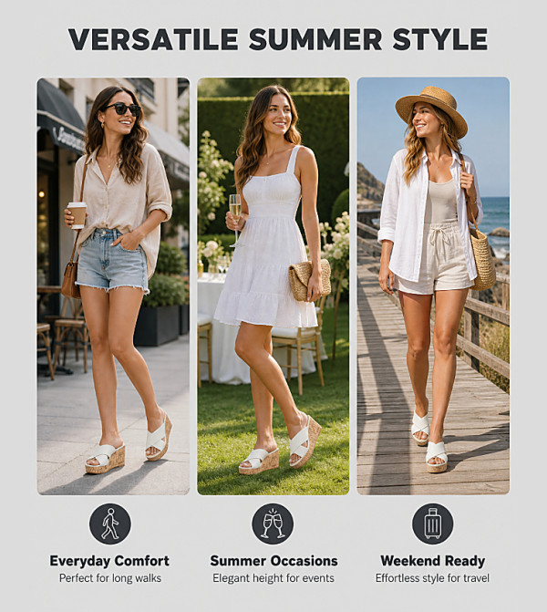 Nine West  Wedges - White Wedges