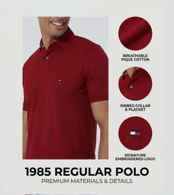 تومي هيلفيغر  ملابس - أحمر قمصان بولو