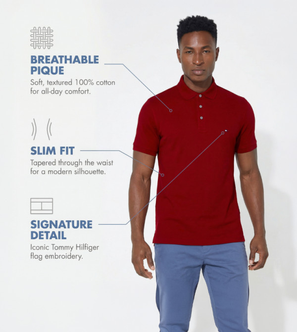 Tommy Hilfiger - Red Polo T-shirts