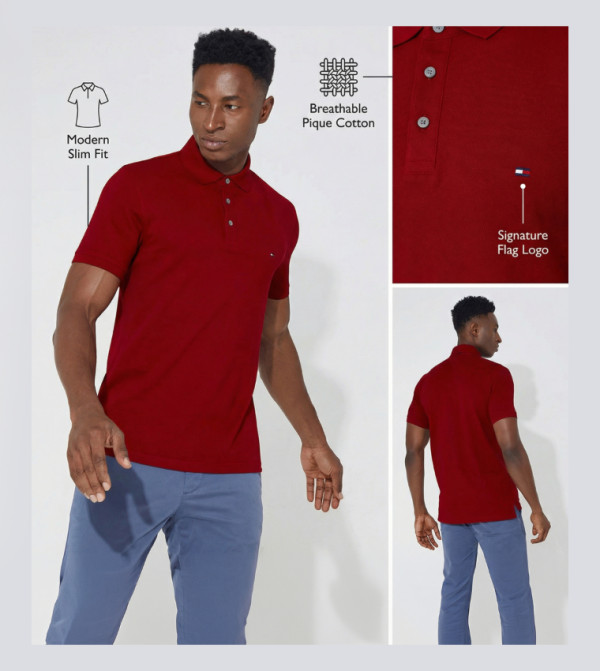 Tommy Hilfiger - Red Polo T-shirts