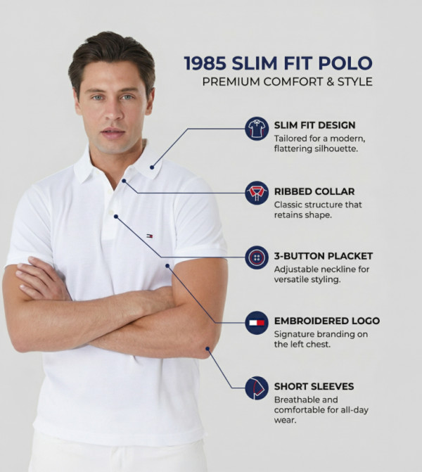 Tommy Hilfiger premium-store - White Polo T-shirts