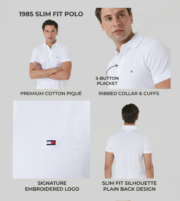 Tommy Hilfiger premium-store - White Polo T-shirts