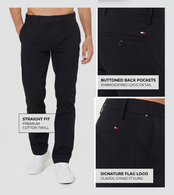 تومي هيلفيغر  بناطيل تشينو - أسود Chinos