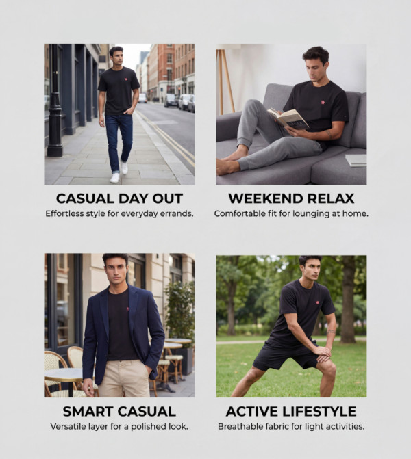 Tommy Hilfiger Tommy Hilfiger - Black Round Neck T-Shirts