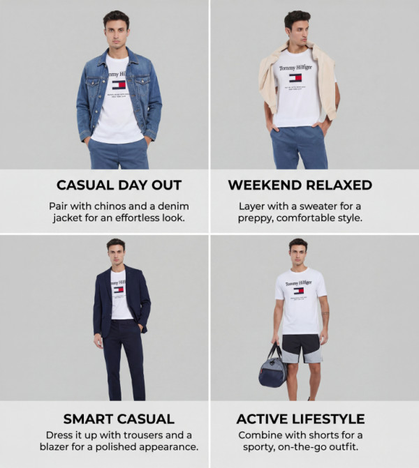 Tommy Hilfiger Tommy Hilfiger - White Round Neck T-Shirts