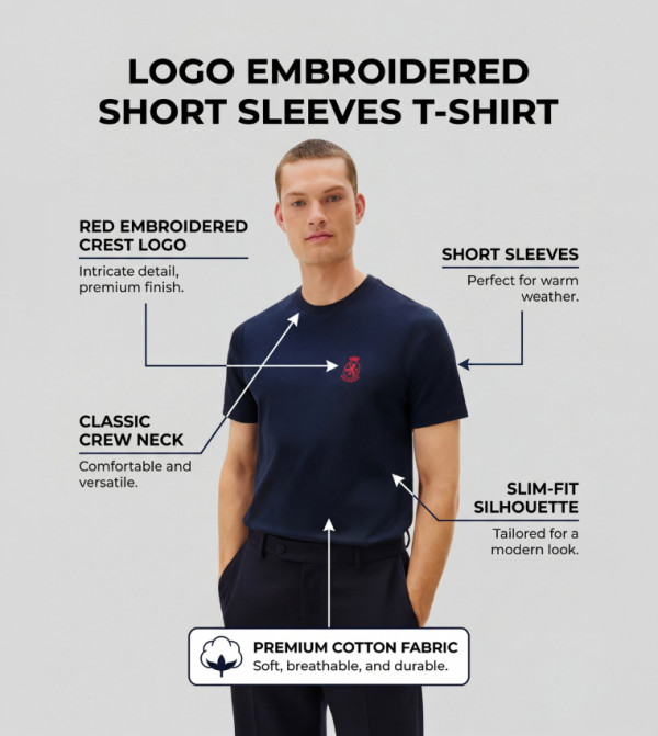 Tommy Hilfiger  T-Shirts - Navy Round Neck T-Shirts