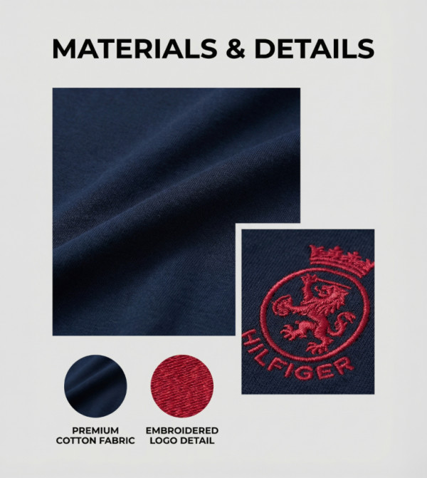 Tommy Hilfiger  T-Shirts - Navy Round Neck T-Shirts