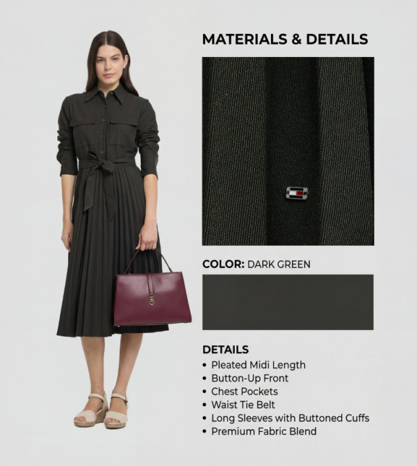 تومي هيلفيغر تومي هيلفيغر - أخضر Midi Dresses