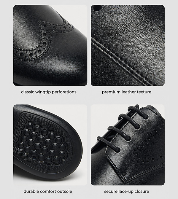 هاش بابيز  أحذية رسمية  - أسود Formal Lace-Up Shoes